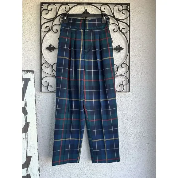 Urban Outfitters Paige Pleated Cropped Straight Leg Trouser- Small- Multicolored - Picture 3 of 10